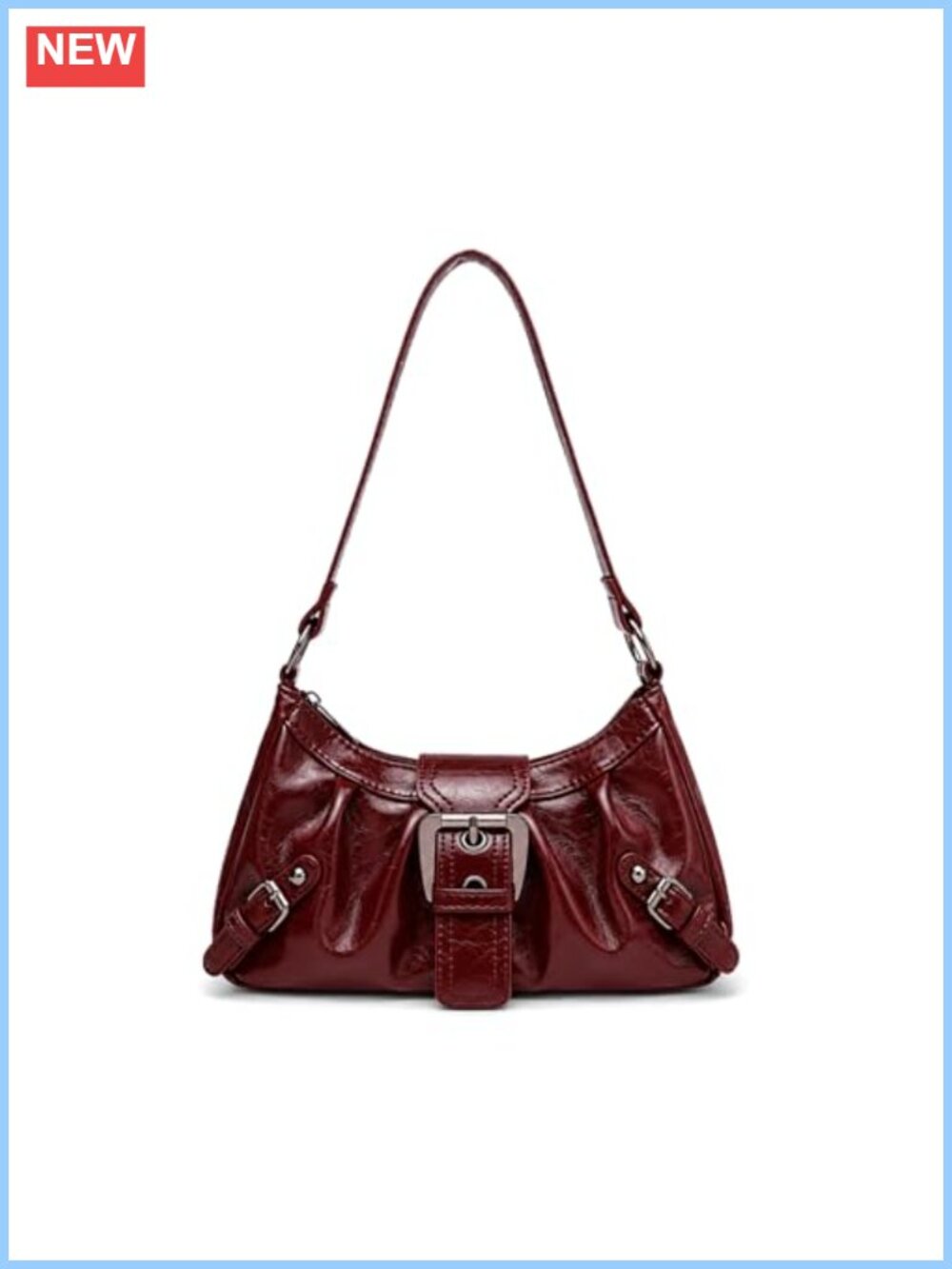 Vegan Leather Y2K Shoulder Hobo Bag Top Handle Clutch Purse